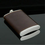 Brown Leather Flask | 5oz to 10oz options