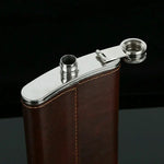 Brown Leather Flask | 5oz to 10oz options