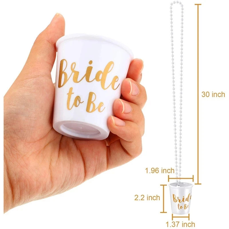 Team Bride Shot Necklaces | 1 set (1 Bride-to-be + 5 Team Bride)