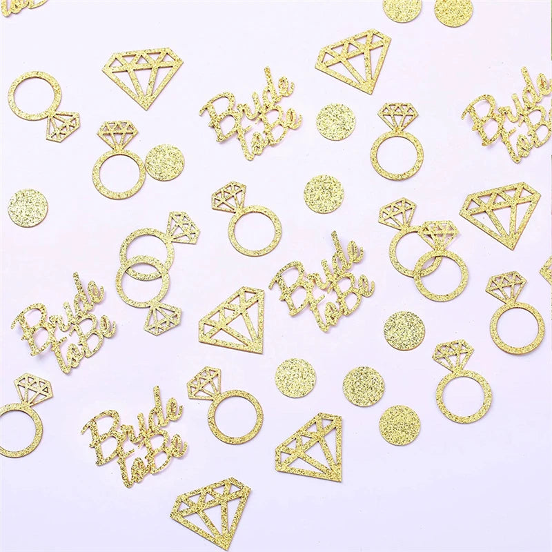 Rose Gold Paper Confetti | 100 pieces | Bride To Be, Diamond Ring, etc.