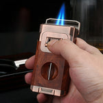 Cigar Double Jet Blue Fire & Cigar Holder | Top Quality