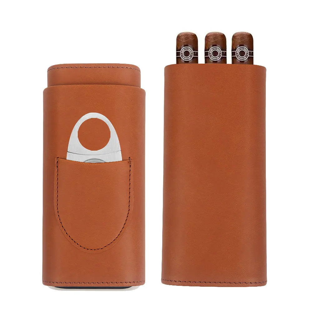 2 Piece Triple Cigar Portable Holder